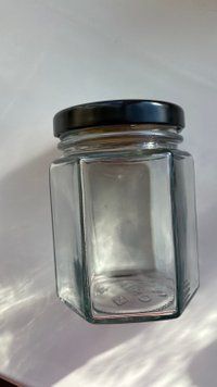 Банка шестикутна 196 мл Чорна кришка 196Black фото